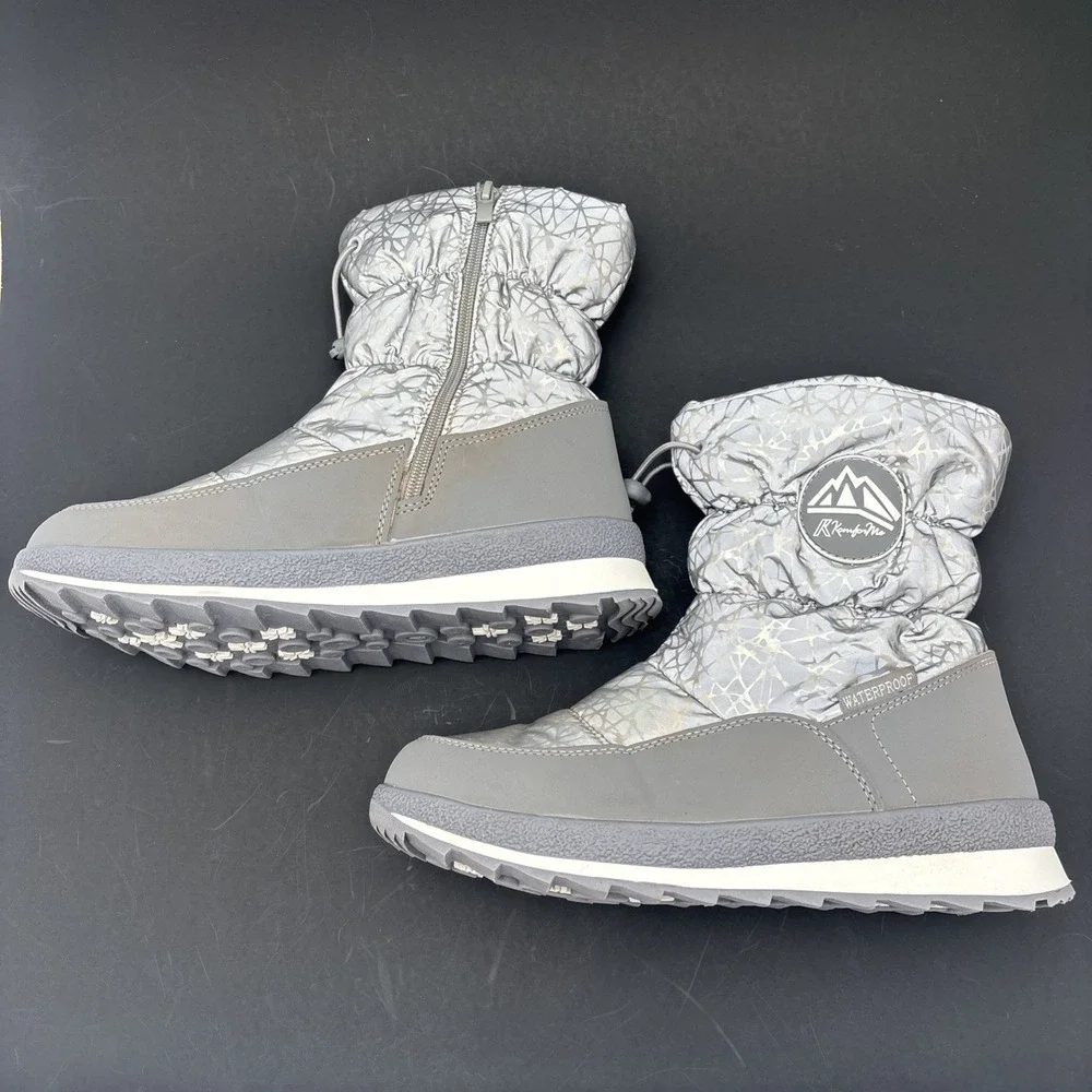 Kids Snow Boots Boys Girls Toddler Winter Outdoor Boots Waterproof with Fur 4